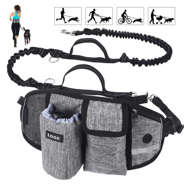Dog Training Leash Waist Bag Hands-Free Outdoor Pet Running Walking Leash Portable Dog Food Water Cup Storage Bags - Image 5