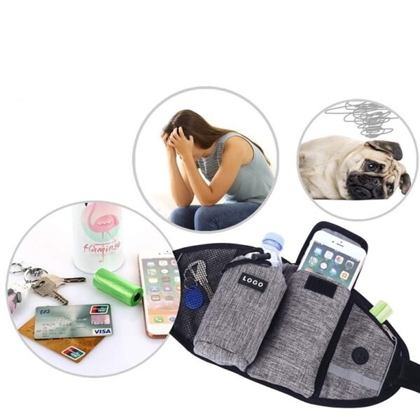 Dog Training Leash Waist Bag Hands-Free Outdoor Pet Running Walking Leash Portable Dog Food Water Cup Storage Bags - Image 9