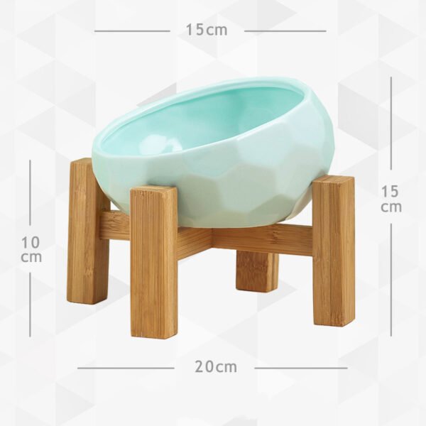 Yuanmiao Cat Bowl Ceramic Cat Food Bowl Protect Cervical Spine Cat Double Bowl Dog Water Bowl Food Bowl Dog Bowl Pet Bowl - Image 5