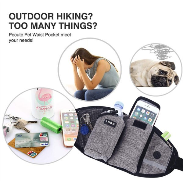 Dog Training Leash Waist Bag Hands-Free Outdoor Pet Running Walking Leash Portable Dog Food Water Cup Storage Bags - Image 4