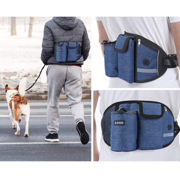 Dog Training Leash Waist Bag Hands-Free Outdoor Pet Running Walking Leash Portable Dog Food Water Cup Storage Bags - Image 3