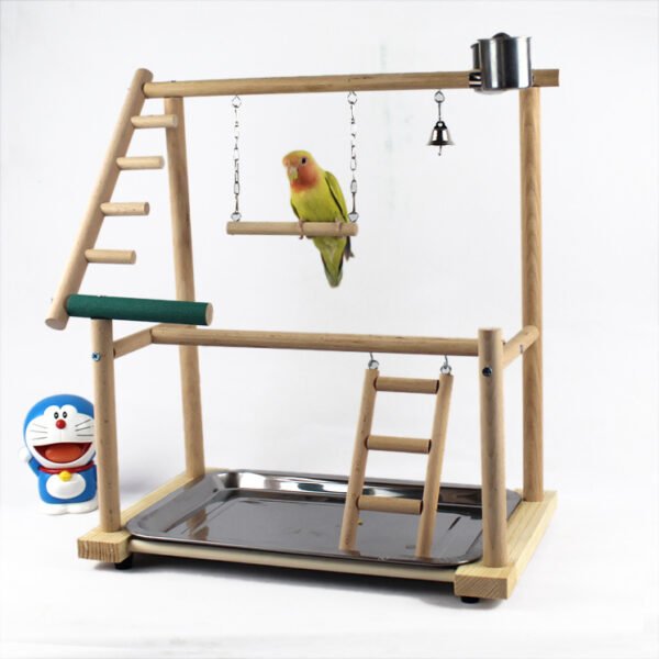 Bird Stand Desktop Training Cockatiel Playground Bird Toy Swing Climbing Ladder Bird Gear Supplies - Image 3