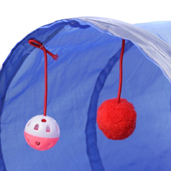Pet Puzzle Cat Toy Collapsible Cat Tunnel Ringing Paper Cat Passage - Image 4