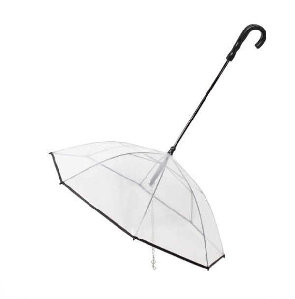 Dog's Transparent Umbrella With Traction Chain Removable Umbrella Pet Products - Image 8