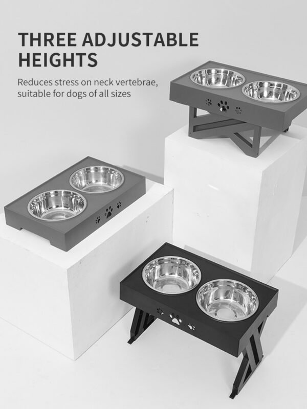 Pet Bowl Dog Bowl Pet Feeder Stainless Steel Bowl Folding Bowl - Image 3