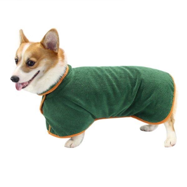 Pet Puppy Clothes Bathing Robe Neck Pet Clothes Tucked Waist Dog Shirts - Image 2