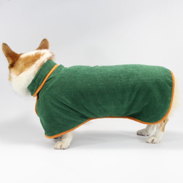Pet Puppy Clothes Bathing Robe Neck Pet Clothes Tucked Waist Dog Shirts - Image 3
