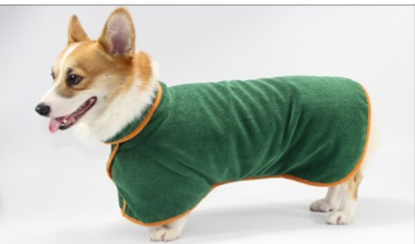 Pet Puppy Clothes Bathing Robe Neck Pet Clothes Tucked Waist Dog Shirts - Image 6