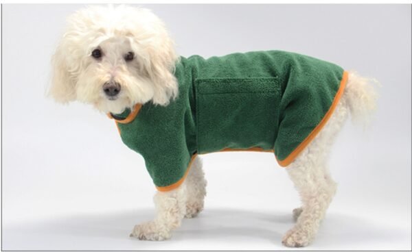 Pet Puppy Clothes Bathing Robe Neck Pet Clothes Tucked Waist Dog Shirts - Image 7