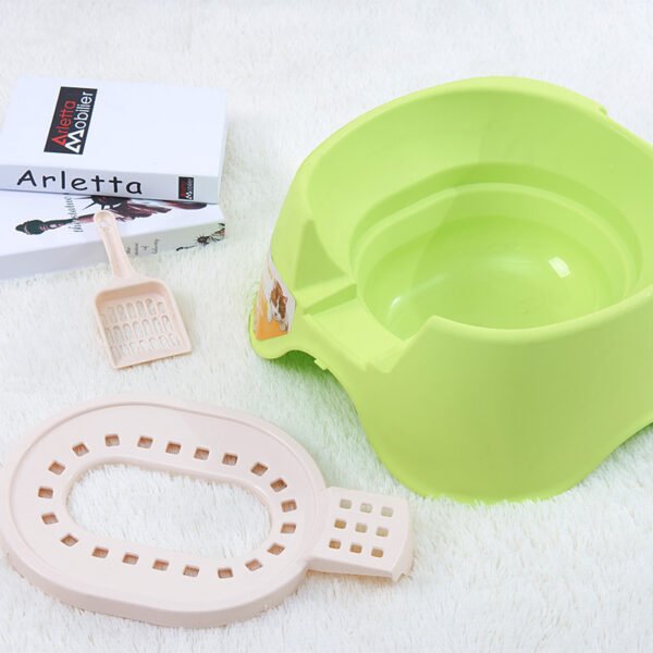Spillproof Cat Litter Pan Semi-enclosed Oversize  Cat Toilet - Image 2