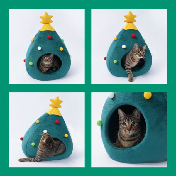 Pet Christmas Tree Cat Cat Bed Cat Mat Kennel Felt Litter Cat Supplies - Image 3