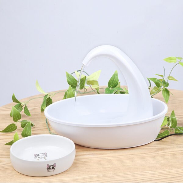 Automatic Swan Pet Cat Water Dispenser Drinking Bowl - Image 4