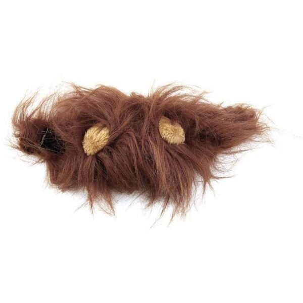 Funny Pet Hat For Small Dogs Cats Hat Emulation Lion Hair Mane Ears Head Cap - Image 6