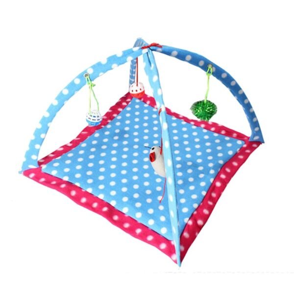 Cartoon Cat Play Tent Multifunctional Cat Hammocks Kitten Sleep Bed Foldable Cat Mat with Balls Cat Play House Toy - Image 5