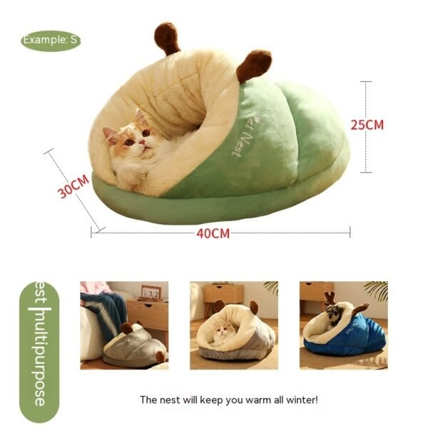 Pet Bed Winter Cat Dog Slippers Small Nest - Image 8