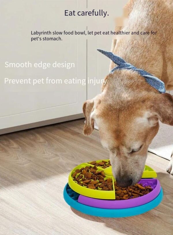 Slow Food Bowl Anti Choking Cat Bowl Dog Basin Puzzle Feeder Healthy Pet Rotating Game Board Pet Products - Image 9