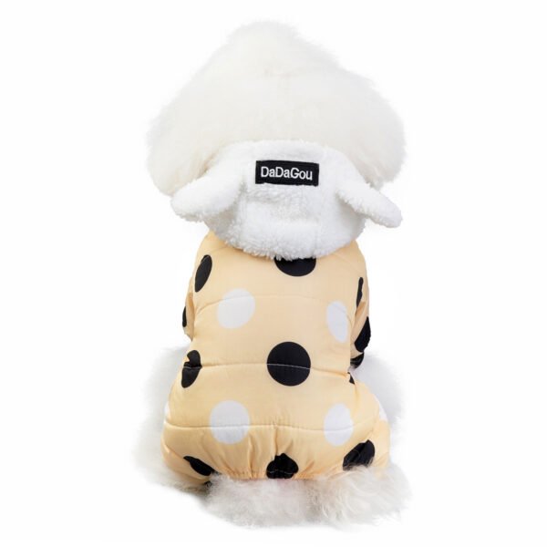 Warm big polka dot four-leg cotton jackets - Image 2