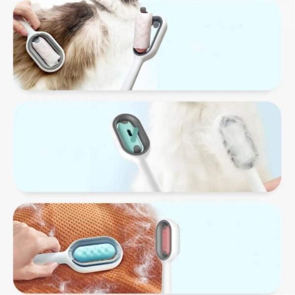 Cat Hair Brush With Water, Sticky Brush For Cats, 4 In-1 Cat Grooming Brush Creative Update Cat Dog Grooming Comb With Water Tank Double-Sided Hair Removal Brush Kitten Pet Supplies Accessories - Image 10