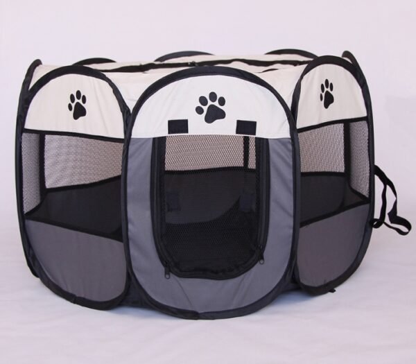 Fast folding octagonal pet fence, 600D Oxford cloth, waterproof and catching cat, dog cage, pet cage - Image 6