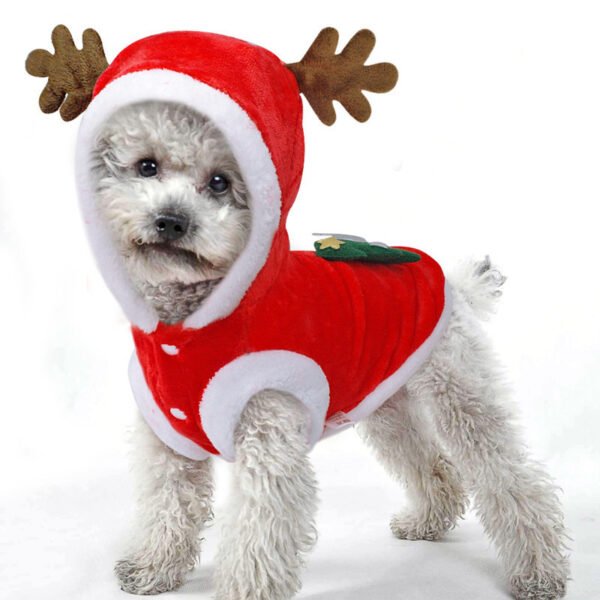 Pet flannel elk christmas clothes - Image 2