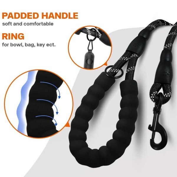 Dogs Leash Running Elasticity Hand Freely Pet Products Dogs Harness Collar Jogging Lead And Adjustable Waist Rope Puppy Leash Lead Training Padded Handle Reflective - Image 8