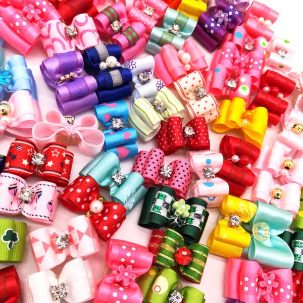 Pet Head Flower Bow Hair Accessories - Image 5