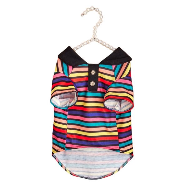 Striped POLO Shirt Inset Pet Clothes - Image 5