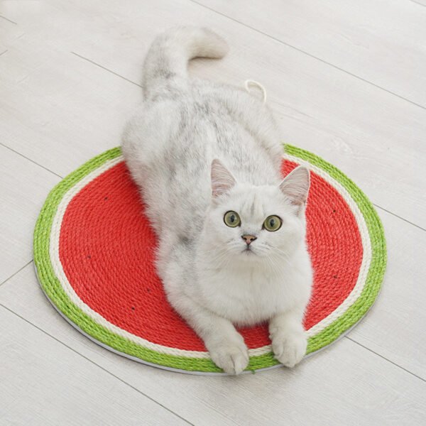 Cat Supplies Watermelon Cat Linen Mat Cat Daily Necessities Sisal Cat Claw Board - Image 4