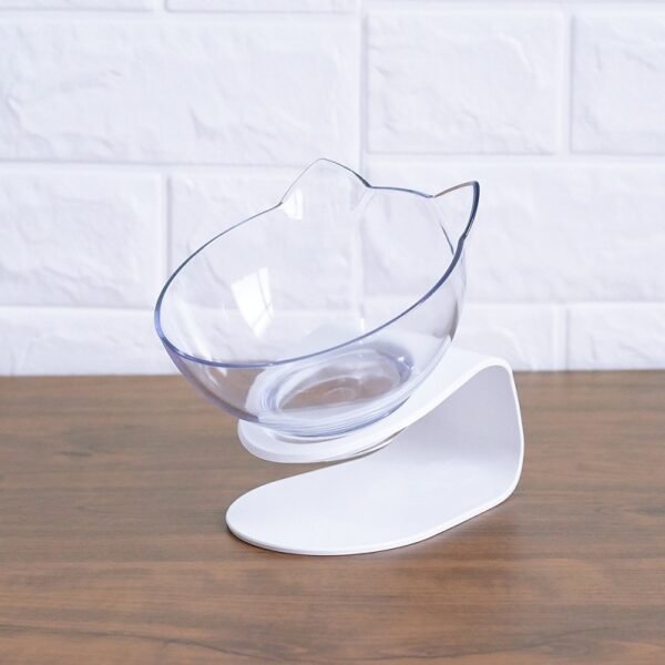 Non Slip Double Cat Bowl With Raised Stand Pet Food Cat Feeder Protect Cervical Vertebra Dog Bowl Transparent Pet Products - Image 6