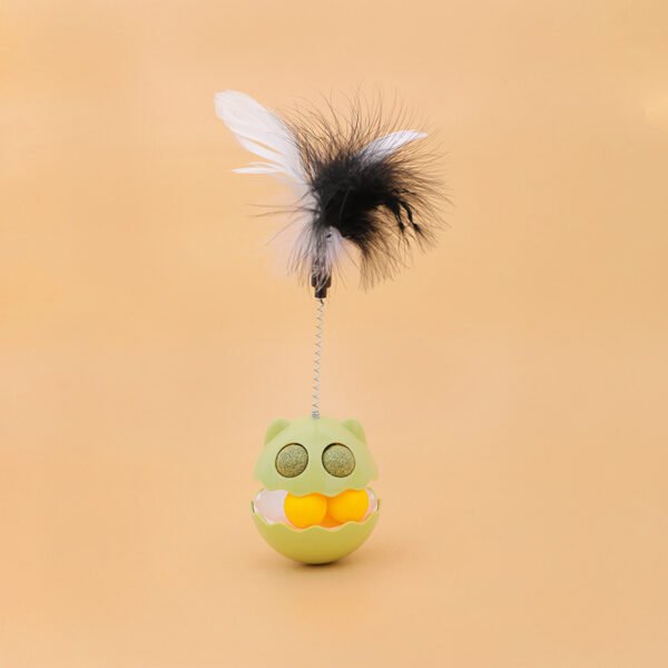 Cats Feather Toy Rotate Cat Tumbler Teaser Catmint Roller Track Ball Interaction Kitten Chasing Hunting Pets Toy Cats Treat Pet Products - Image 6