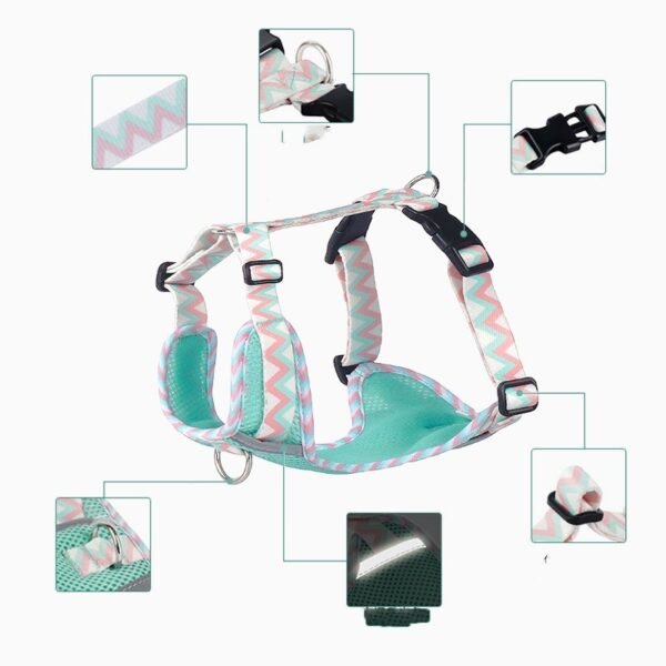 Dog Hand Holding Rope Vest Pet Harness Reflective Stripe - Image 5