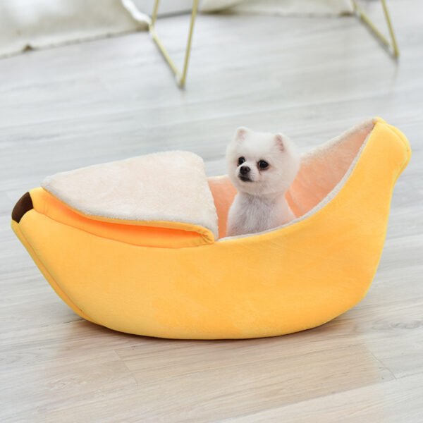 Removable And Washable Round Long Hair Cat's Nest Four Seasons Universal Banana Dog's Nest - Image 3
