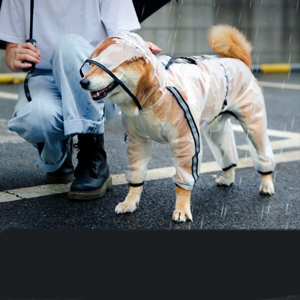 Puppy dog raincoat four feet - Image 3