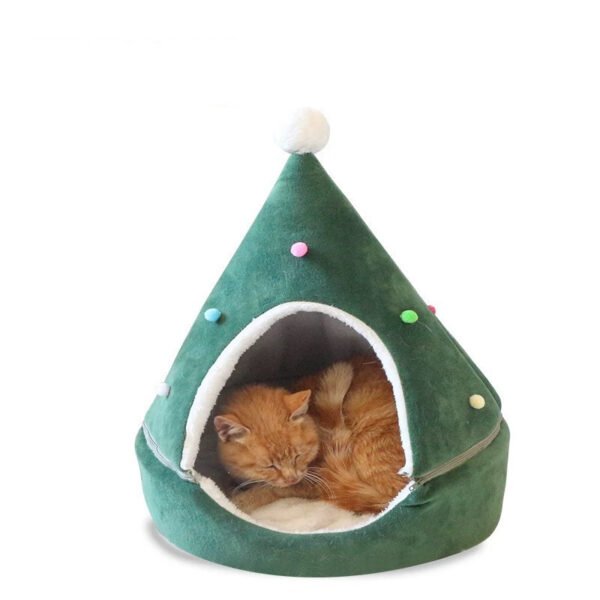 Christmas tree cat litter igloo house - Image 3