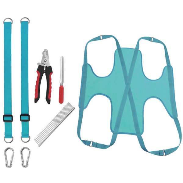 Pet Grooming Hammock For Cats & Dogs Hanging Harness Pet Supplies Kit With Nail Clippers Trimmer - Image 8