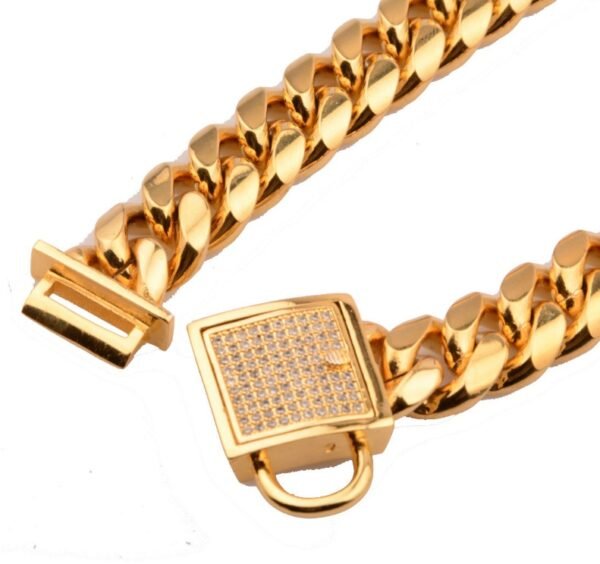 Stainless steel titanium steel gold encryption chain - Image 3