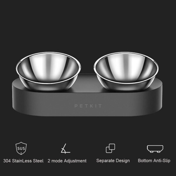 Adjustable Stainless Steel Pet Dog Cat Double Bowls Anti-Slip - Image 7