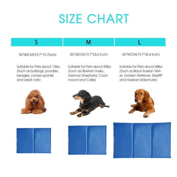 Dog Cooling Mat Pet Ice Pad Teddy Mattress Pet Cool Mat Bed Cat Cushion Summer Keep Cool Pet Cooling Dog Mat For Dogs - Image 6