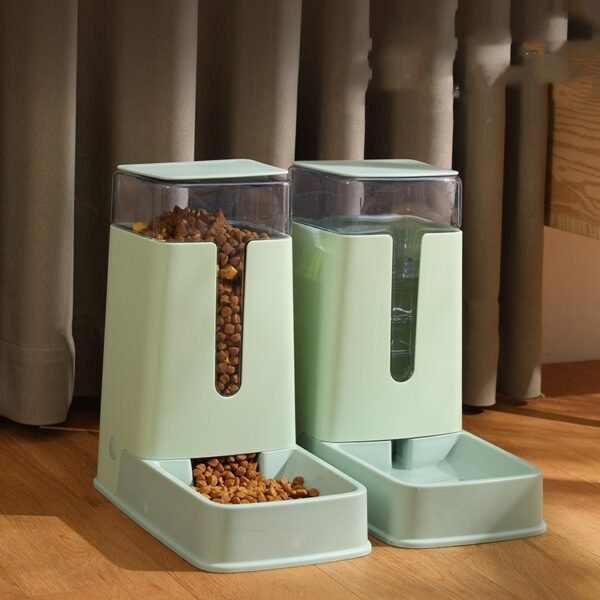 Pet Double Bowl Automatic Feeder Waterer - Image 3