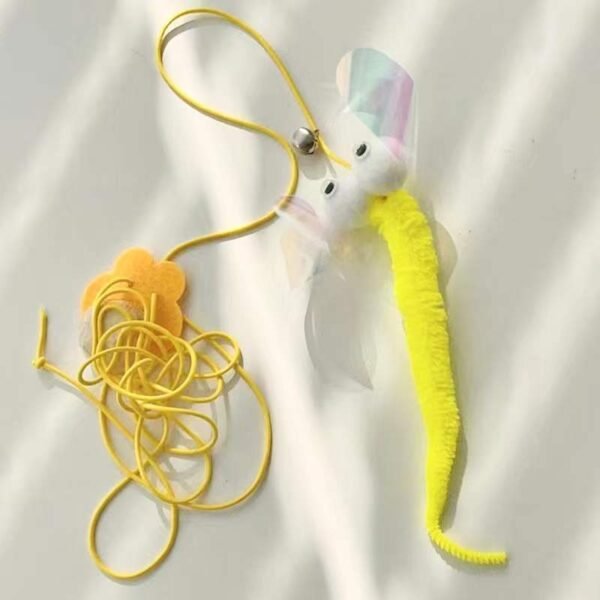 Cat Toys Simulated Caterpillar Funny Self-hey Interactive Toy Rope Grabbing Mouse Telescopic Hanging - Image 5