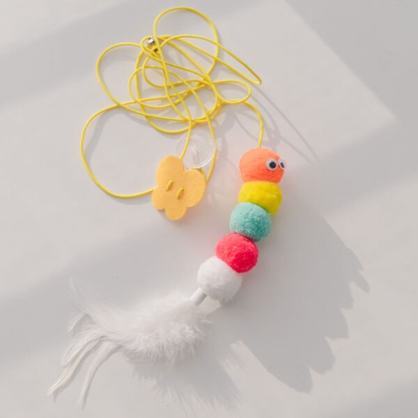 Cat Toys Simulated Caterpillar Funny Self-hey Interactive Toy Rope Grabbing Mouse Telescopic Hanging - Image 4