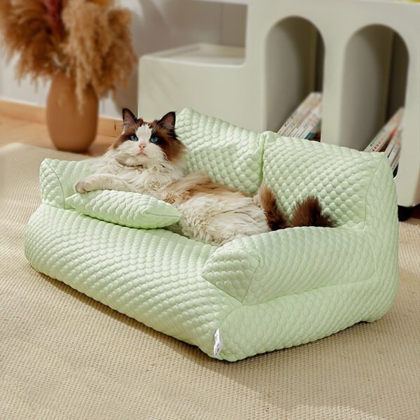 Pet Sofa Four Seasons Universal Removable And Washable Kennel Waterproof Breathable Ice Silk - Image 3
