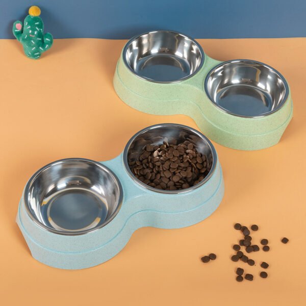 Double Pet Bowls Dog Food Water Feeder Stainless Steel Pet Drinking Dish Feeder Cat Puppy Feeding Supplies Small Dog Accessories - Image 3