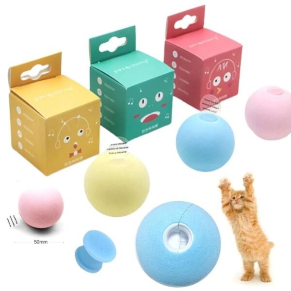 New Gravity Ball Smart Touch Sounding Toys Interactive Squeak Toys Ball Pet Training Toy - Image 2