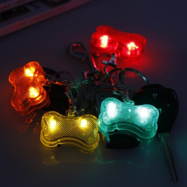 New  LED Dog Bone Shape ID Tag Pet Safety Collar Pendant - Image 3