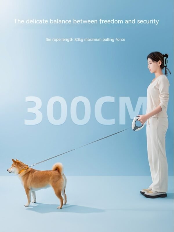 Ring With Light Dog Leash Pet Automatic Retractable Leash Luminous - Image 9