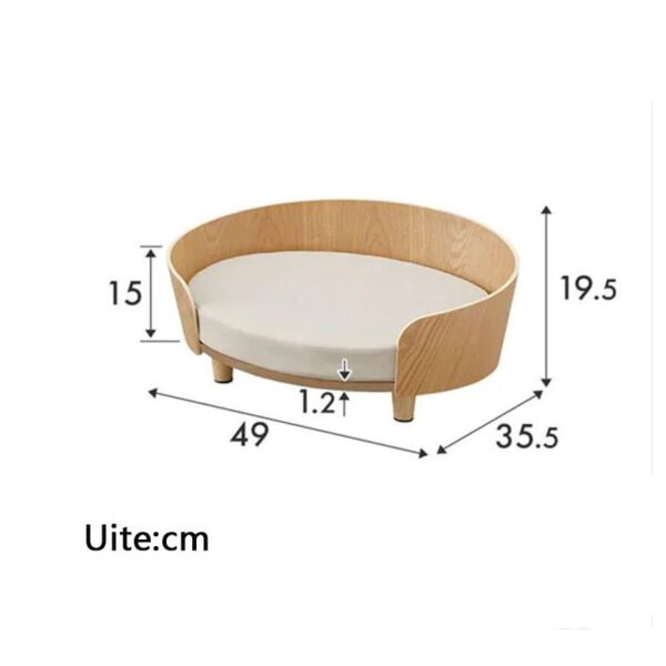 Wooden Cat Nest Dog Bed Teddy Pet Sofa Bed - Image 5
