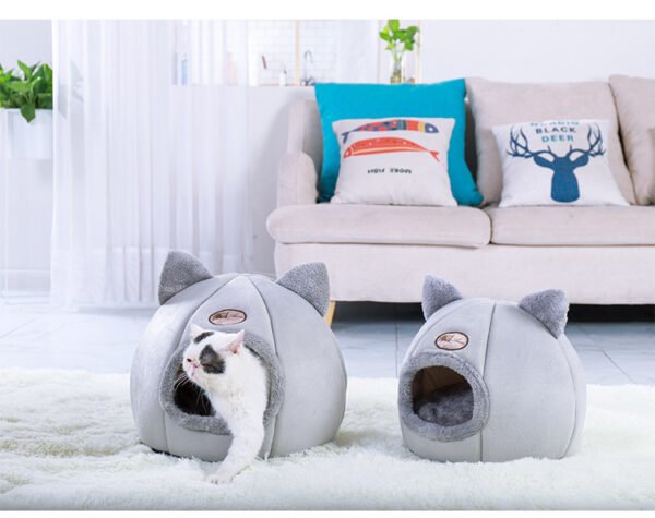 Semi-enclosed warm and fluffy pet nest - Image 6