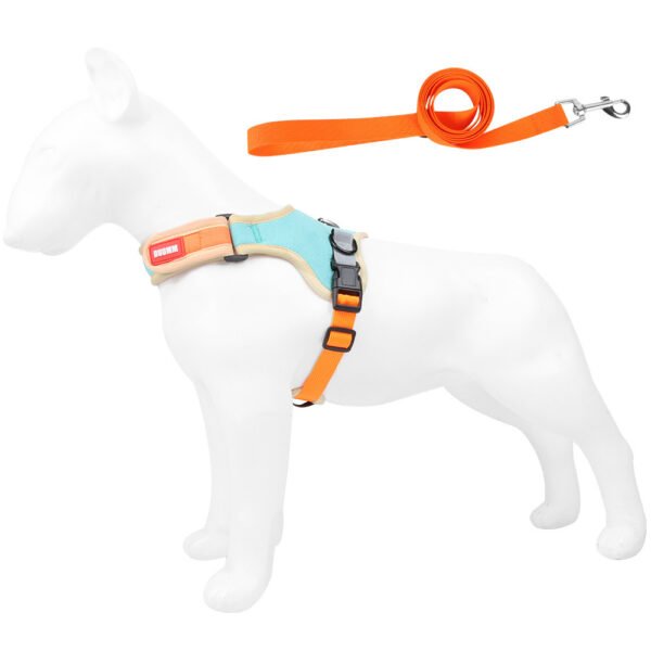 Saddle-type Reflective Suede Leash Pet Harness - Image 2