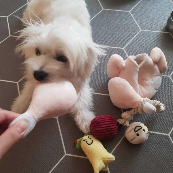 Cartoon Cute Pet Dog Cat Squeaking Plush Sound Toys Chew Throw - Image 2
